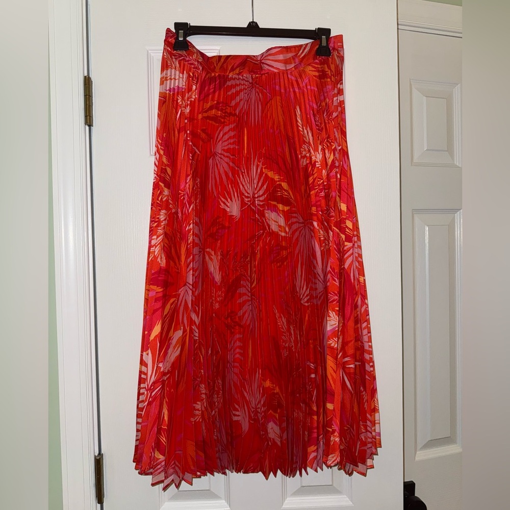 Milly Tropical Palm A-Line Skirt